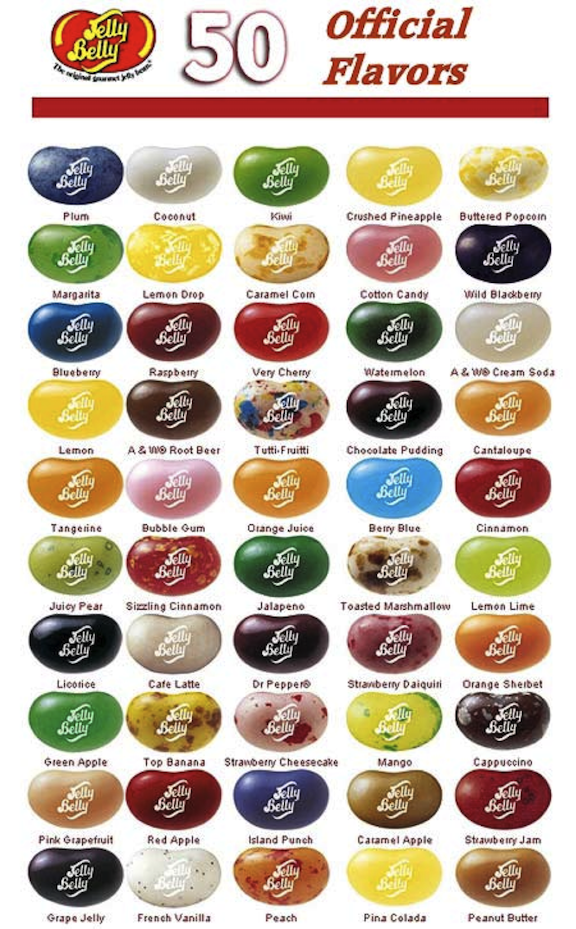 beanboozled jelly beans flavors. *The Jelly Belly Jelly bean